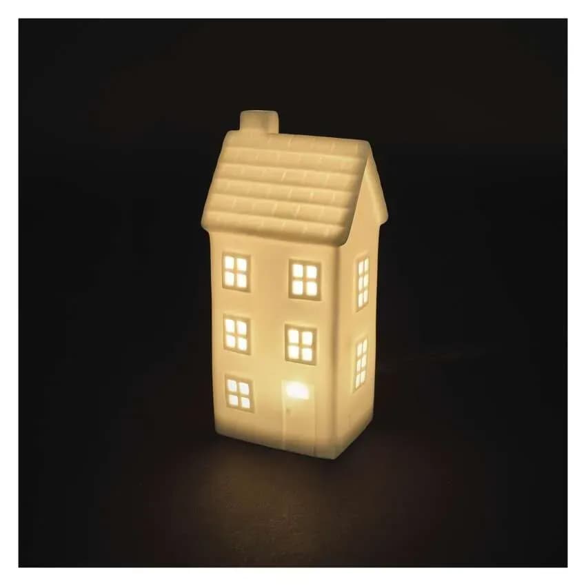 Domek Ceramiczny Świąteczny EMOS DCLW36 – 16 cm, 1x LED, Ciepła Biel (z Timerem)