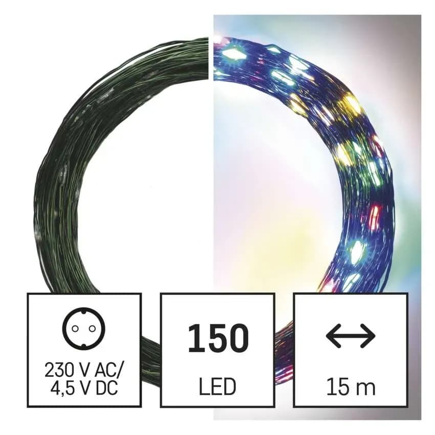 EMOS Drucik Świetlny NANO Łezki 150 LED 15m (Multikolor)