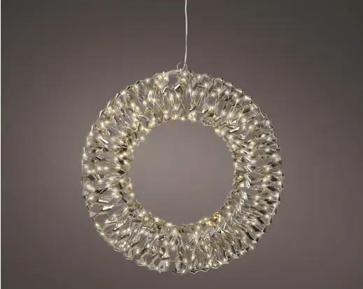 NOWOCZESNY WIENIEC ŚWIETLNY LED ZŁOTY LUMINEO – 38 cm, 400 MICRO LED