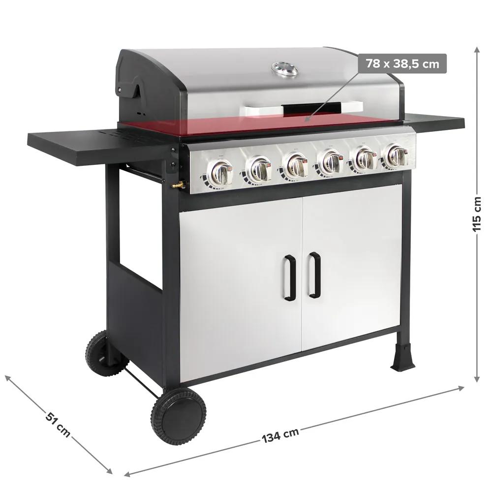 Grill gazowy Brenner G6N z 6 palnikami - zdjęcie 8