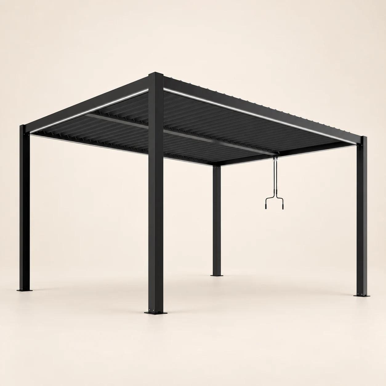 Pergola LUXE 3x4x2.5m antracyt z LED