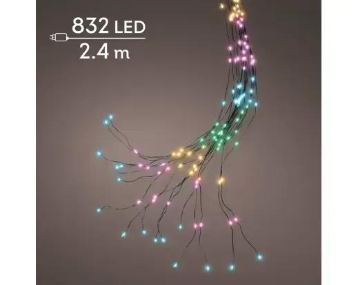 OŚWIETLENIE CHOINKOWE Z PĘTLĄ 832 LED – SOFT MULTI COLOUR (2,4m) Z TIMEREM I EFEKTEM FLASH