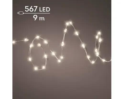 DRUCIKI CHOINKOWE STRING LIGHTS TWINKLE 567 LED – LAMPKI 9m Z TIMEREM (SREBRNY DRUCIK)
