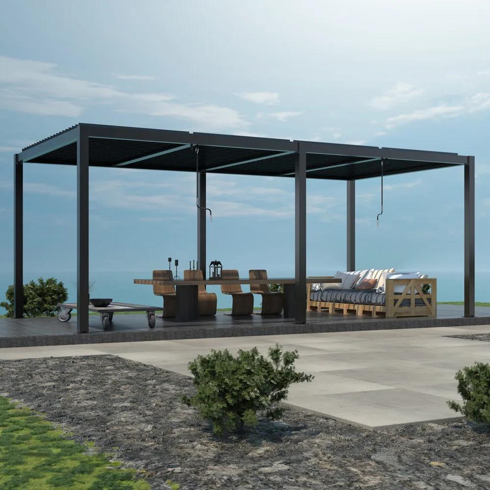 Pergola tarasowa Luxe 5.8 x 3 m antracytowa z LED - zdjęcie 2