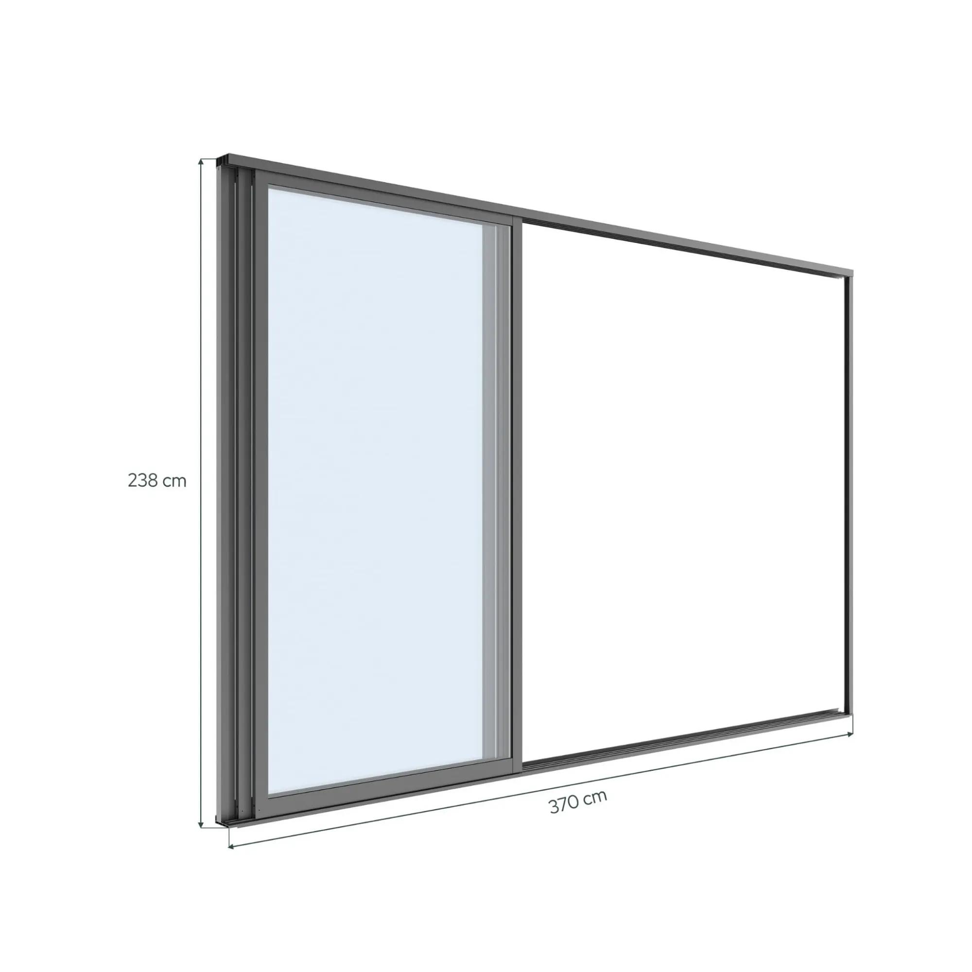 Drzwi przesuwne S8 LUXE 370x238cm do 4m antracyt - zdjęcie 2