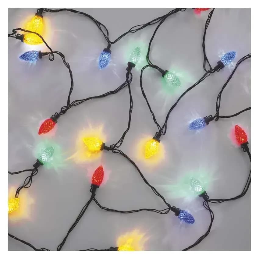EMOS Łańcuch Świetlny LED Tradycyjne Szyszki RETRO 50 LED 9,8m (Multikolor)