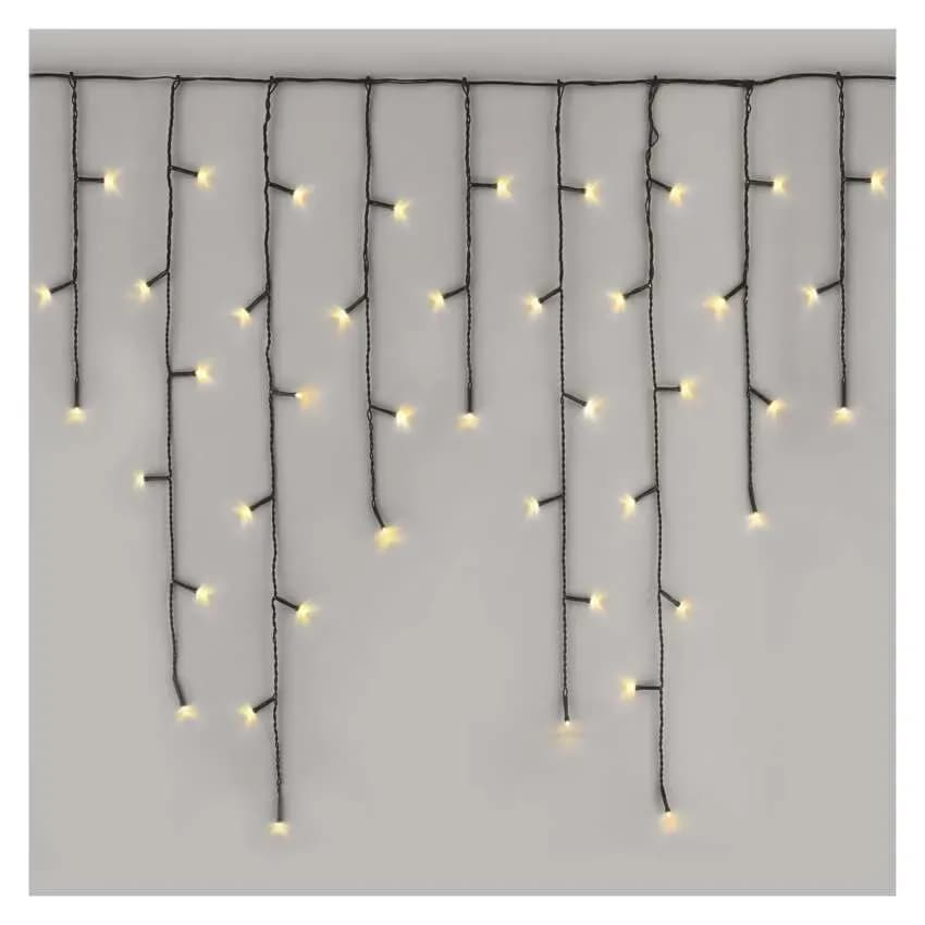 EMOS Oświetlenie Świąteczne Sople Kurtyna 200 LED 3,6m (Ciepła Biel) – 8 Funkcji