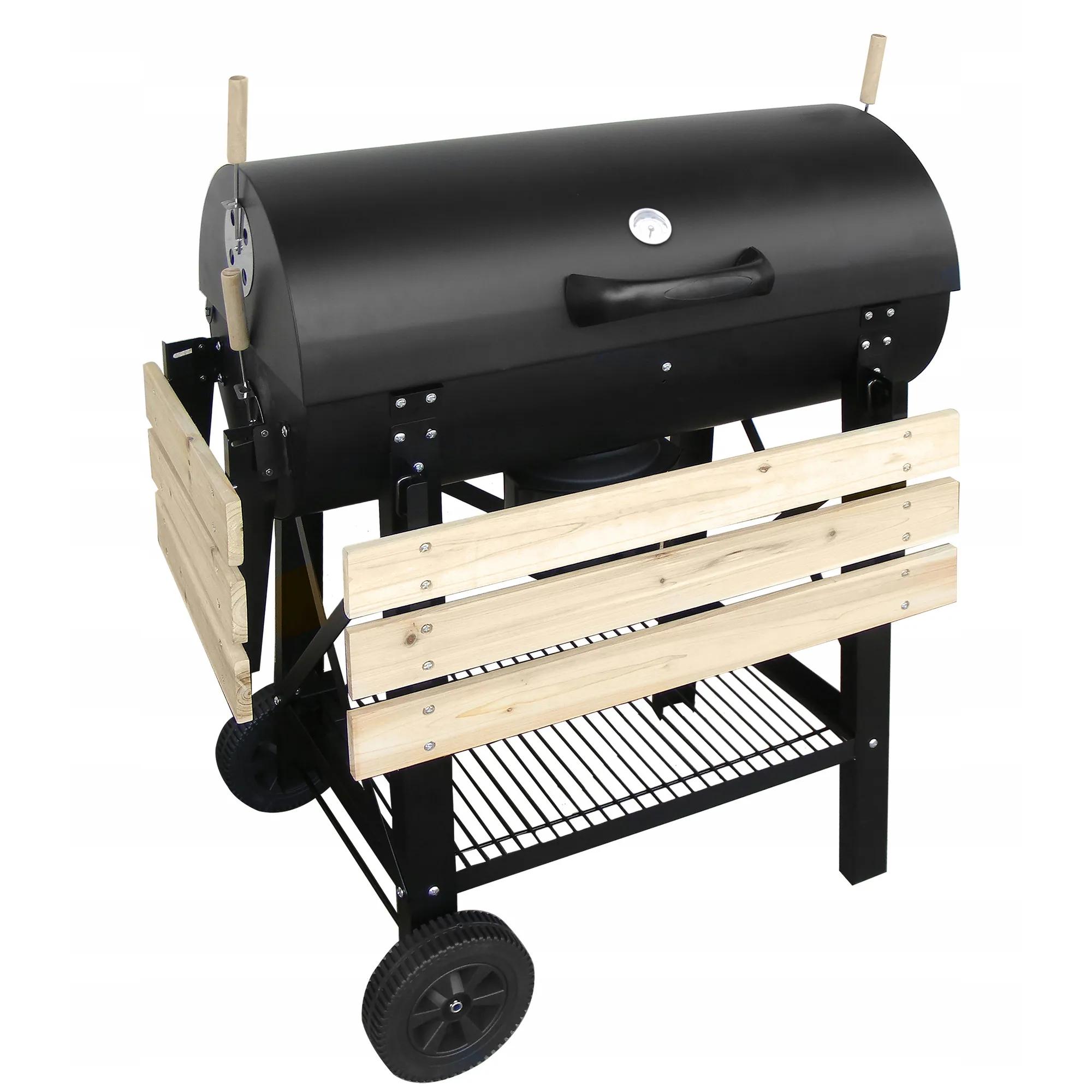 Grill węglowy MIR418 z drewnianymi półkami - zdjęcie 4
