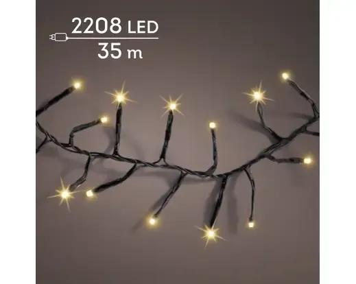 GĘSTE LAMPKI CHOINKOWE 2208 LED – SOFT GOLD (35m) Z TIMEREM I PROGRAMATOREM