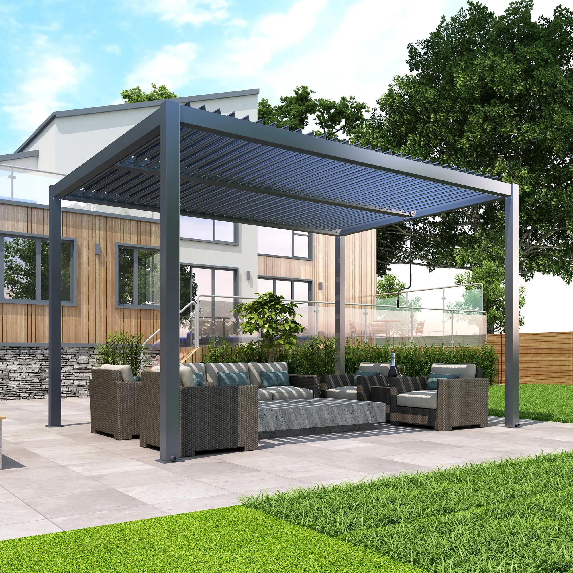 Pergola ogrodowa Luxe 3 x 4 m aluminiowa - zdjęcie 5