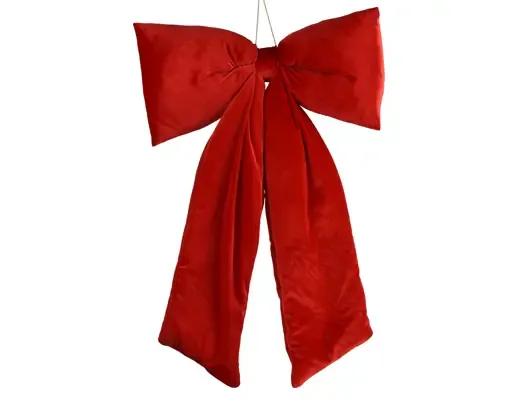 KOKARDA ŚWIĄTECZNA XL 80cm – CZERWONY AKSAMIT / WELWET