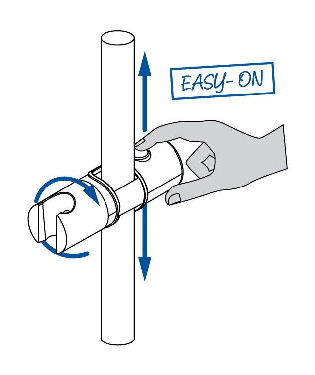 EASY-FIX - Uchwyt słuchawki prysznicowej na drążek - nero - zdjęcie 3