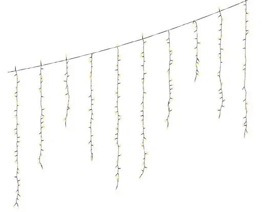 Kurtyna Sople Lumineo Compact Icicle 256 LED 3,75m Ciepły Biały Łączone Timer IP44