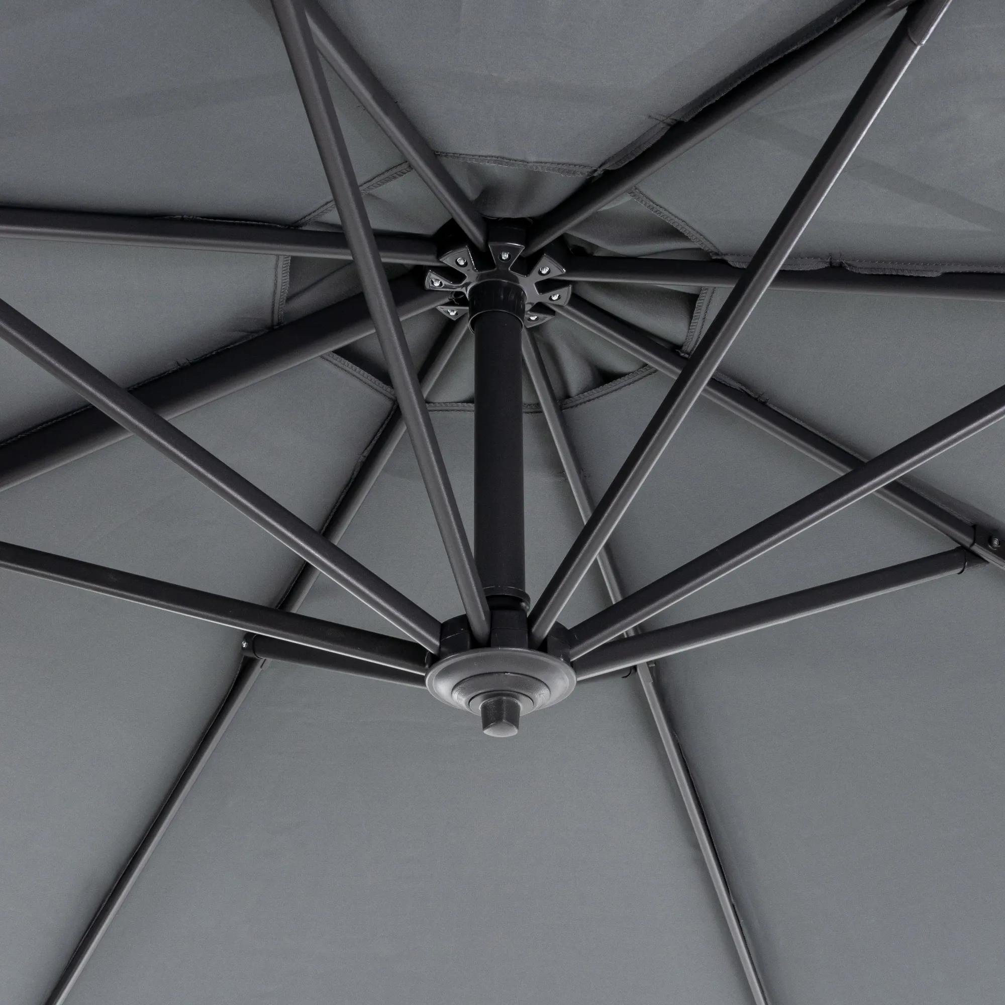 Parasol ogrodowy Kazuar 3,5 m grafitowy - zdjęcie 3