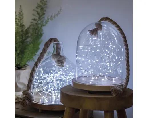 Lampki Choinkowe Micro LED 60 – Elastyczny Drucik 2,95 m (Zimny Biały)