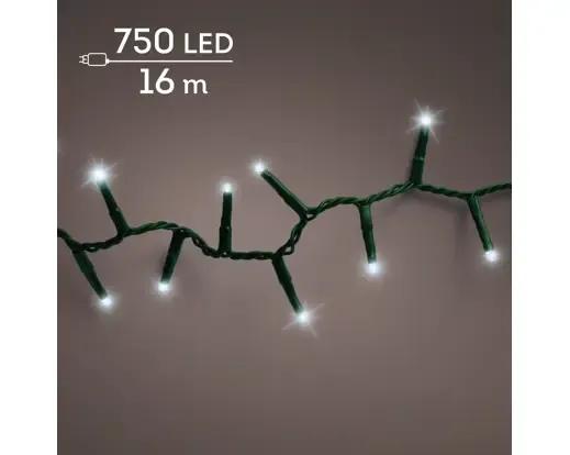 Lampki Choinkowe 750 LED Lumineo Compact 16m Zimna Biel (Cool White)