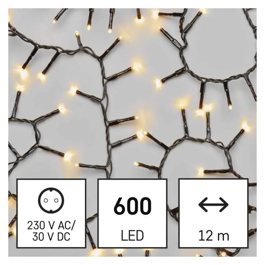 EMOS Łańcuch Choinkowy CLUSTER Jeżyk 600 LED 12m (Ciepła Biel)