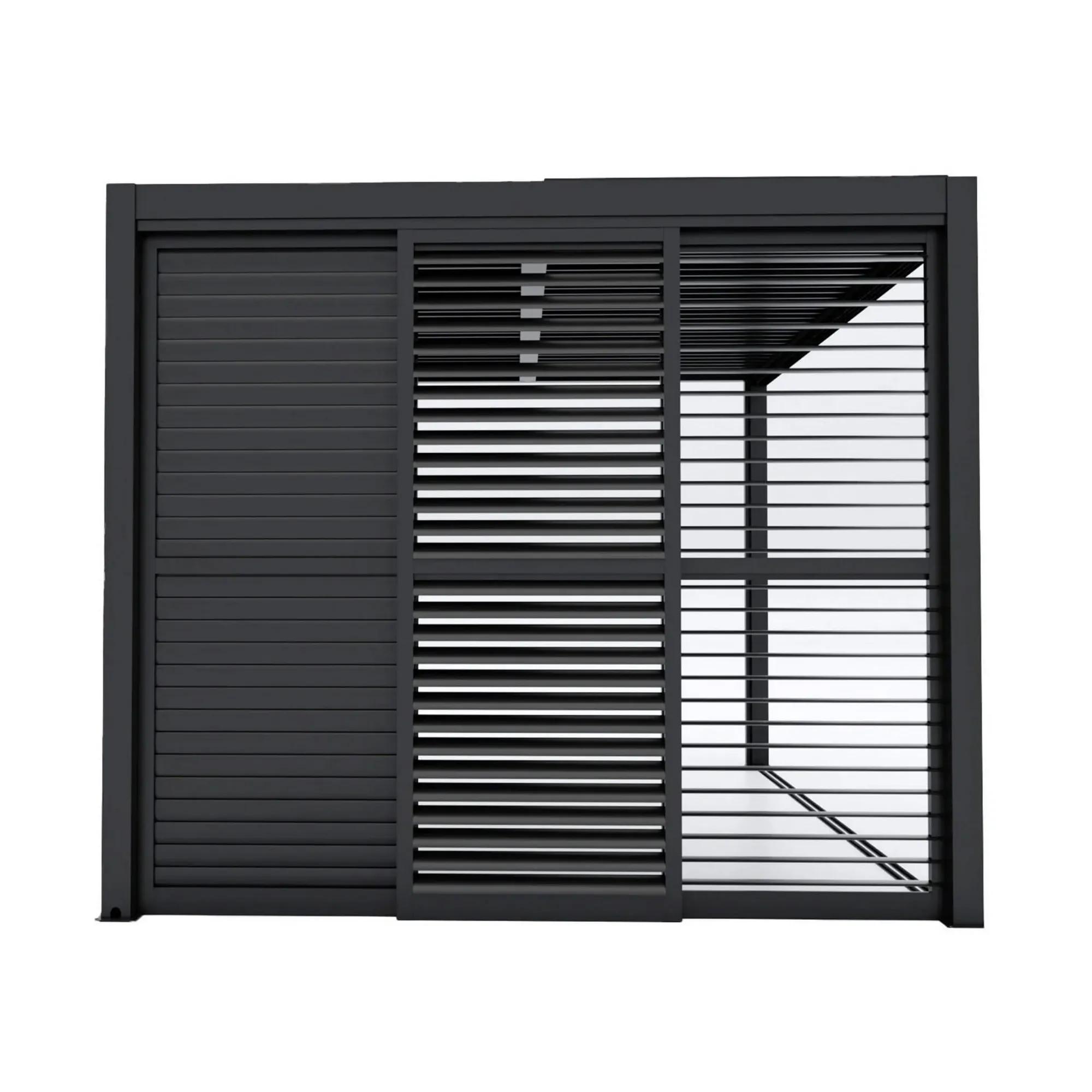 Drzwi przesuwne żaluzjowe R LUXE 270x238 antracyt - zdjęcie 2