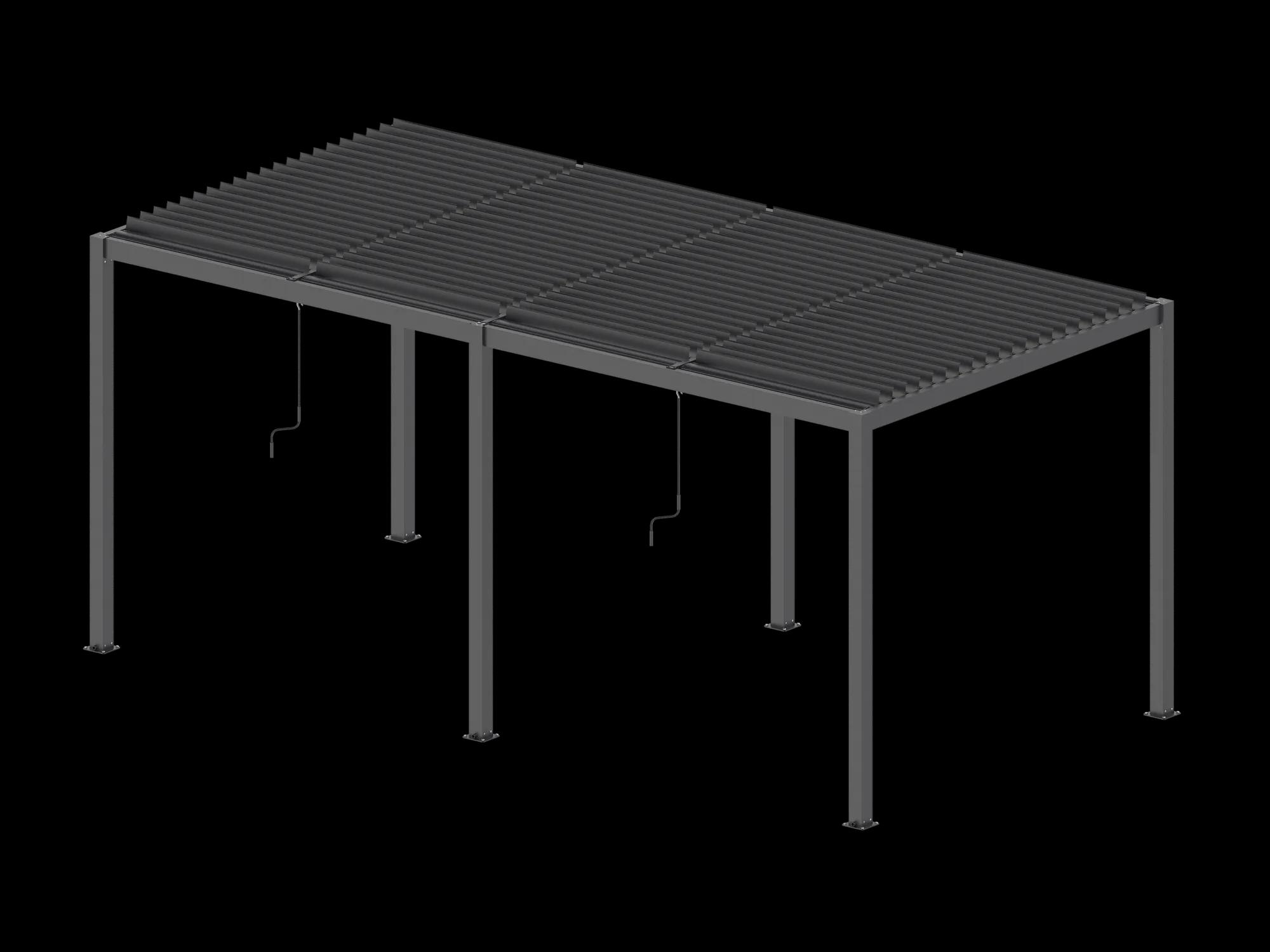 Pergola tarasowa Luxe 5.8 x 4 m antracytowa z LED - zdjęcie 6