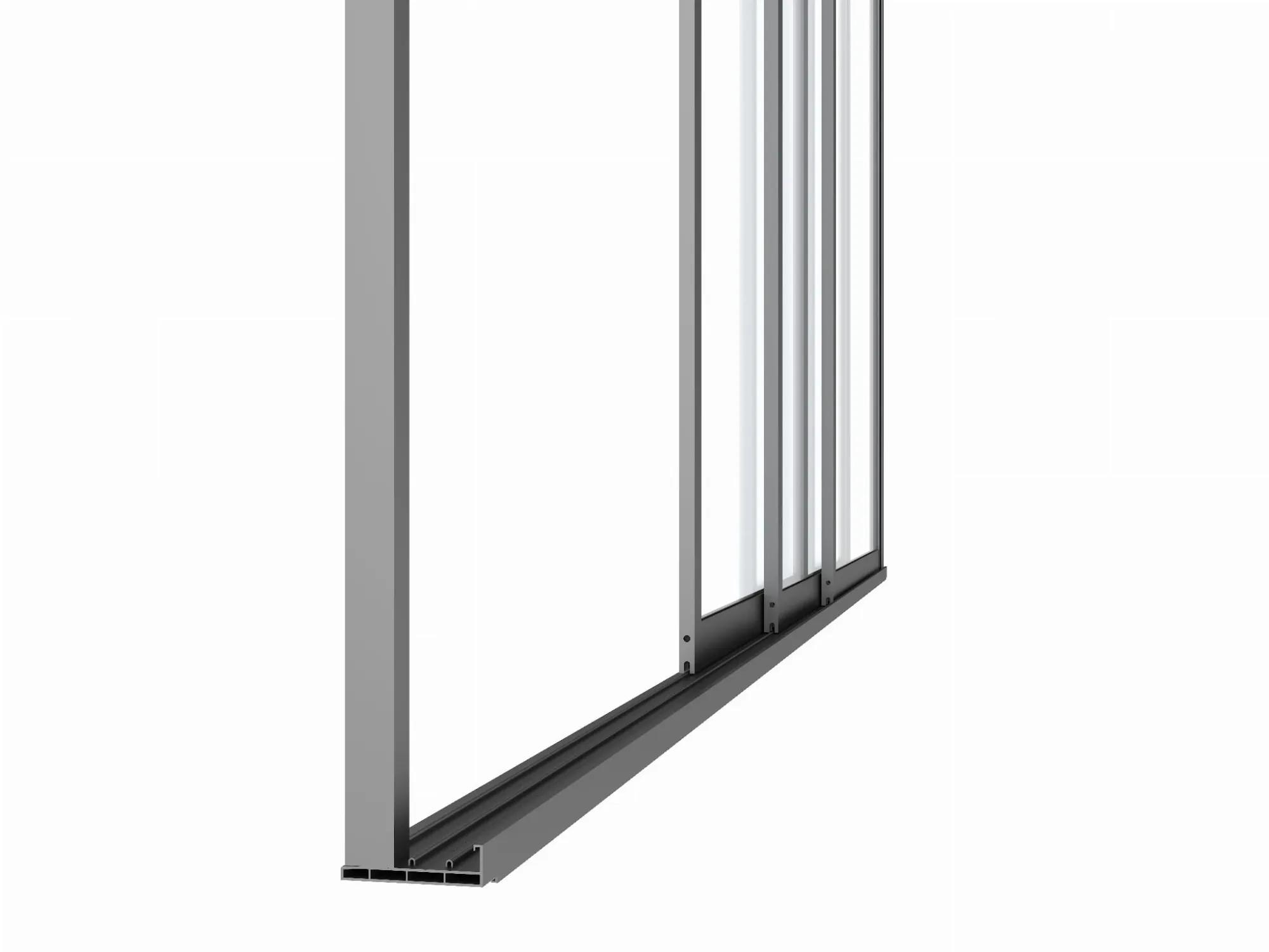 Drzwi przesuwne S8 LUXE 270x238cm do 3m antracyt - zdjęcie 12