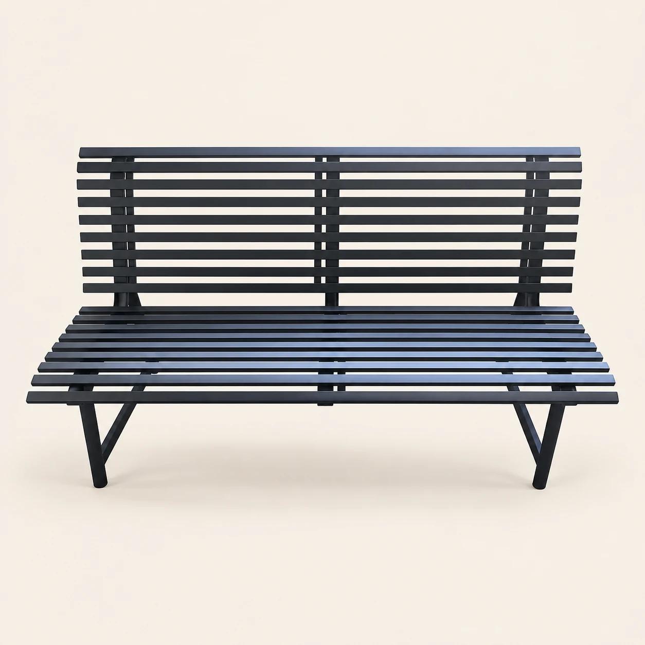 Ławka stalowa 160x73x85cm antracytowa