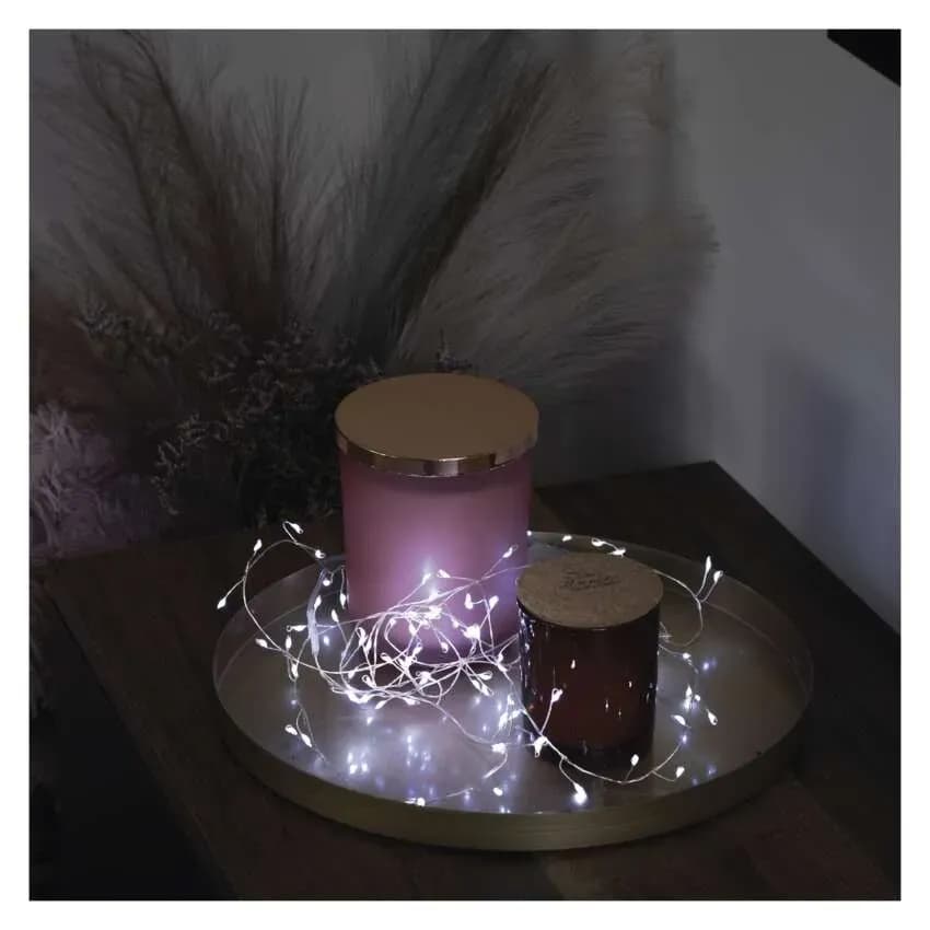 EMOS 100 LED LAMPKI CHOINKOWE NANO JEŻYK 2,4m TIMER ZIMNA BIEL D3FC01