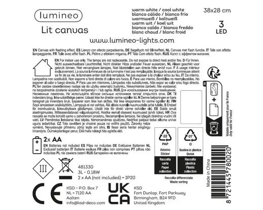 Świąteczny Obraz Canvas LED – Zimowy Mix Wzorów (Mikołaj / Sanie)