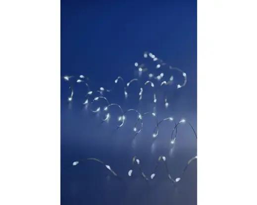 Lampki Choinkowe Micro LED 60 – Elastyczny Drucik 2,95 m (Zimny Biały)