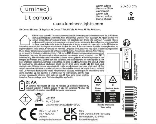 Świąteczny Obraz Canvas LED – Choinka w Zimowej Chacie z Kominkiem