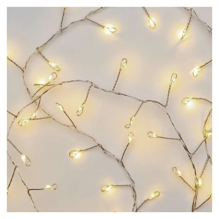 EMOS 100 LED LAMPKI CHOINKOWE NANO CLUSTER JEŻYK 2,4m TIMER CIEPŁA BIEL D3FW01