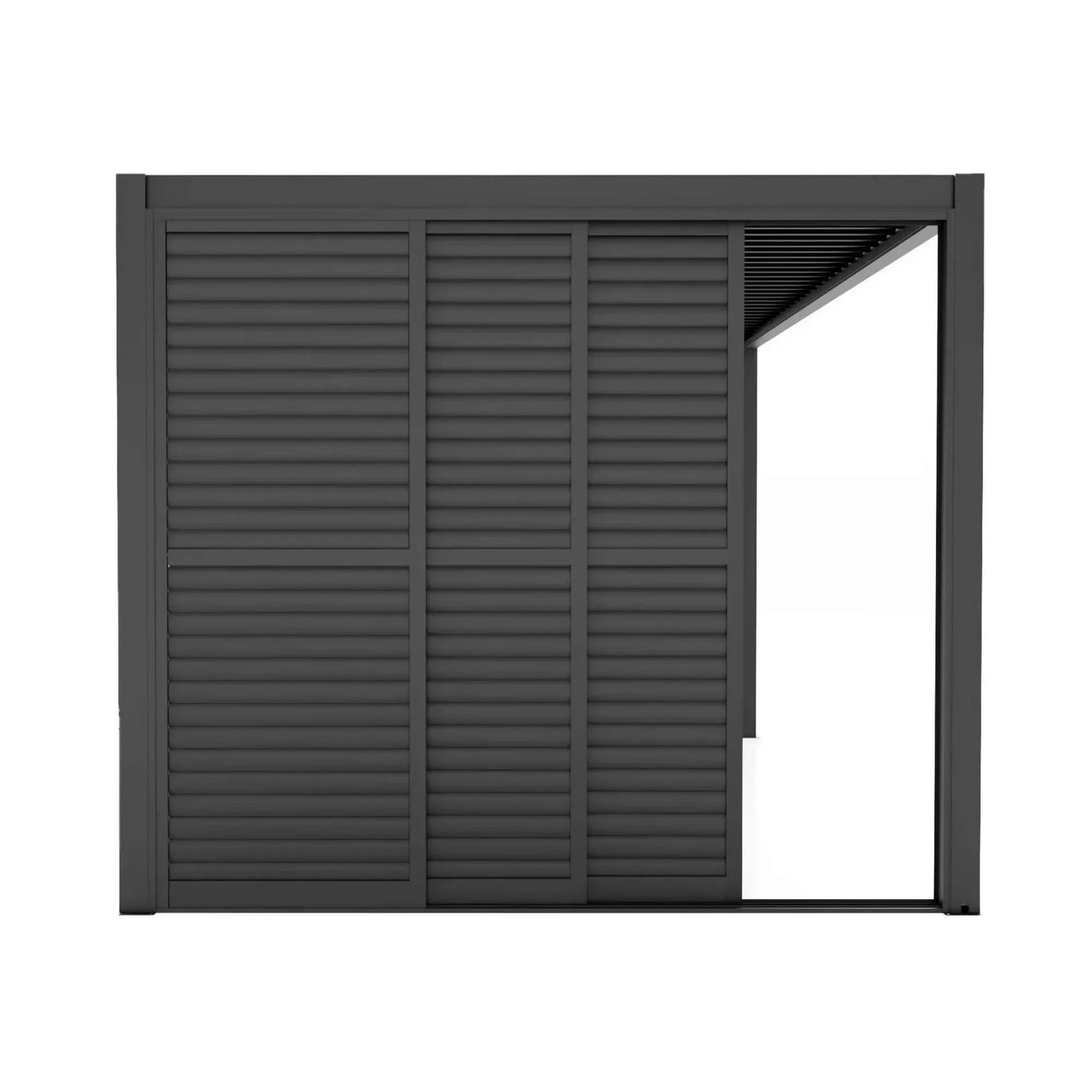 Drzwi przesuwne żaluzjowe R LUXE 270x238 antracyt