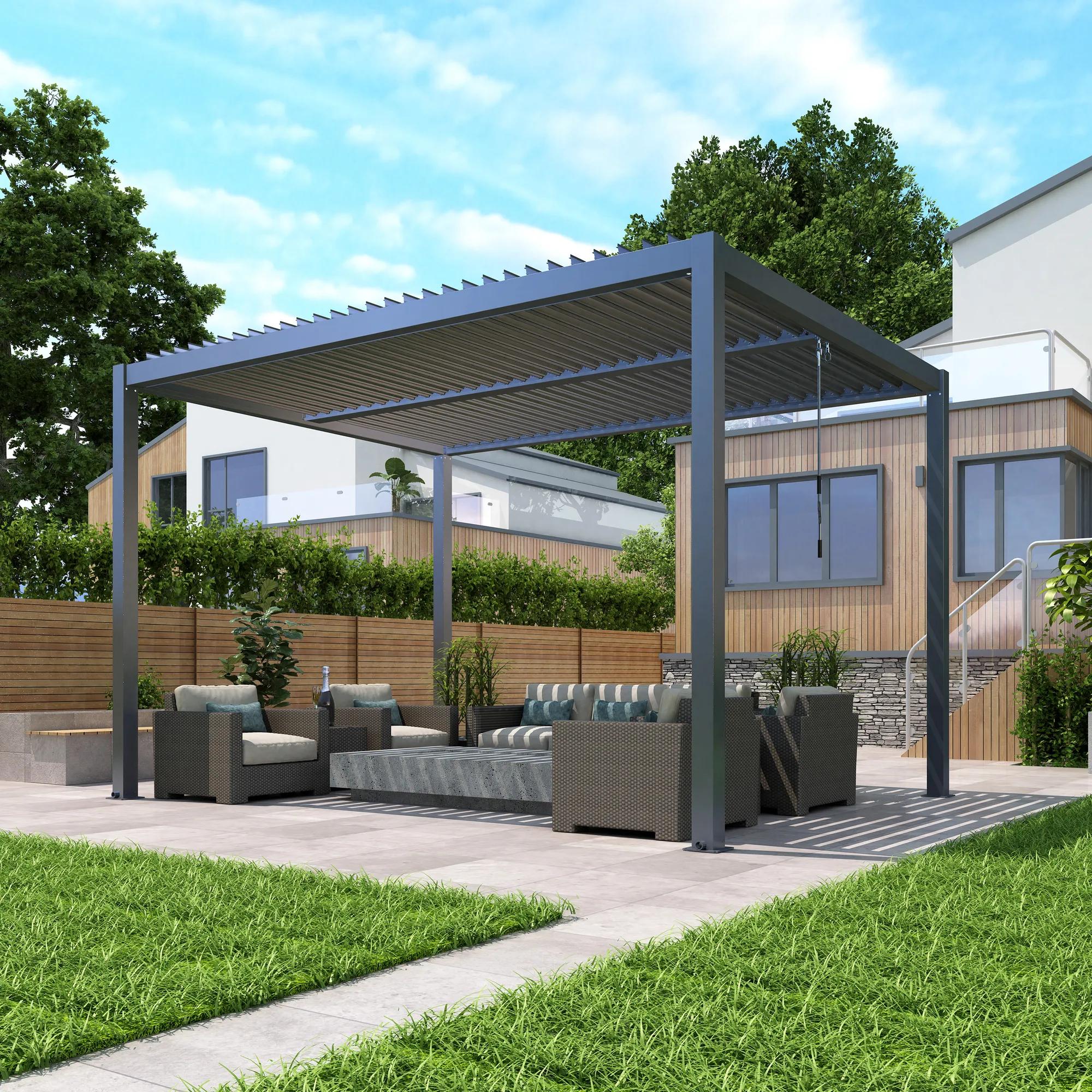 Pergola ogrodowa Luxe 3 x 4 m aluminiowa - zdjęcie 4