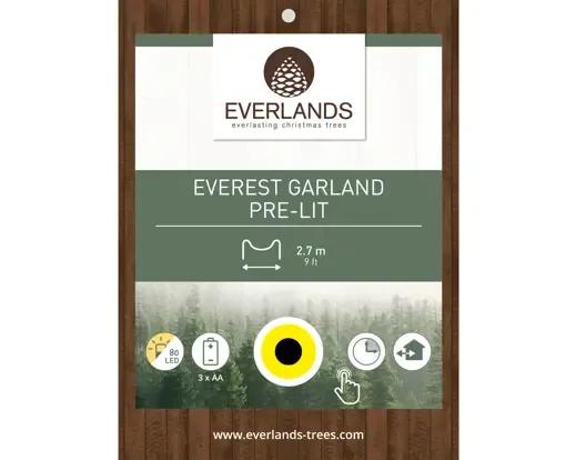 PODŚWIETLANA GIRLANDA ŚWIĄTECZNA EVEREST 270 cm – 80 DIOD LED Z TIMEREM
