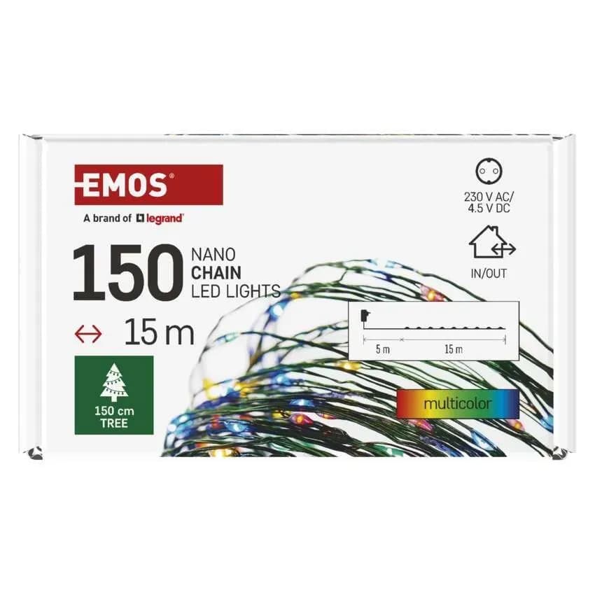 EMOS Drucik Świetlny NANO Łezki 150 LED 15m (Multikolor)
