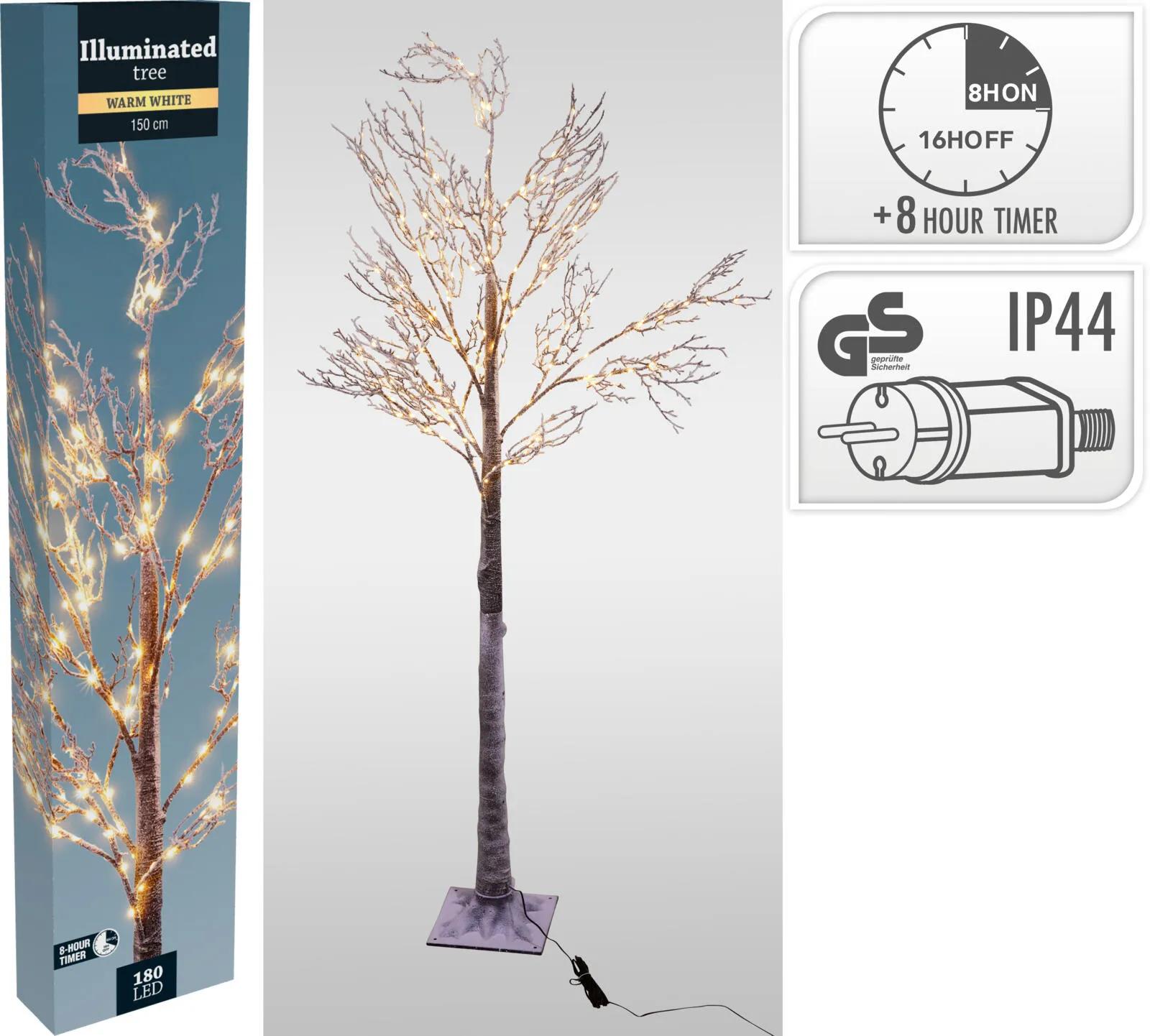ŚNIEŻNE DRZEWKO DEKORACYJNE LED – 150 cm / 180 LED