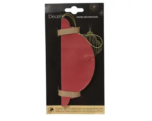 PAPIEROWA BOMBKA PLASTER MIODU CEBULKA – 15 cm, CZERWONA GLITTER