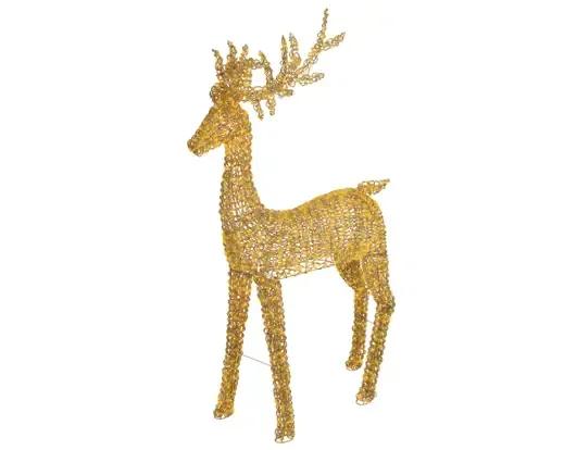 Monumentalny Renifer Świecący 3D 2350 LED XXL 200cm – Ciepła Biel (Twinkle / Flash)