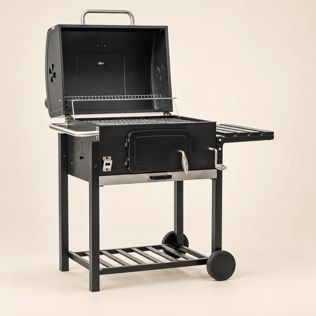 Grill węglowy MIR4525K z kominem w pokrywie