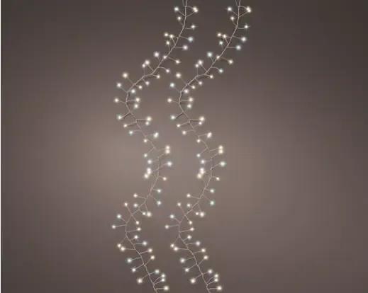 DRUCIKI CHOINKOWE COMPACT FLASHING 480 LED – GĘSTE LAMPKI 6m Z TIMEREM (SREBRNY DRUCIK / CIEPŁA + ZIMNA BIEL)
