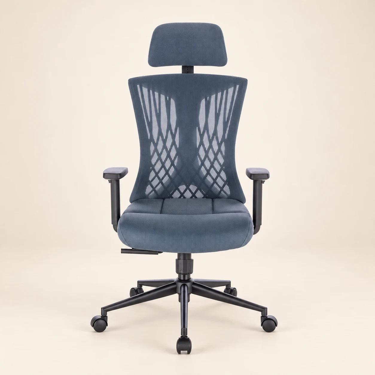 Fotel biurowy Avery ergonomiczny szaroniebieski