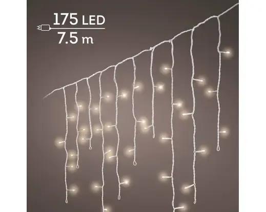 Kurtyna Świetlna Sople 175 LED 7,5m – Ciepła Biel (Twinkle)