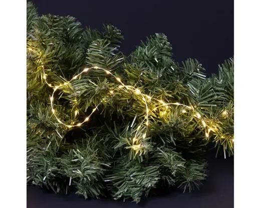 DRUCIKI CHOINKOWE STRING LIGHTS TWINKLE 378 LED – LAMPKI 6m Z TIMEREM (SREBRNY DRUCIK)