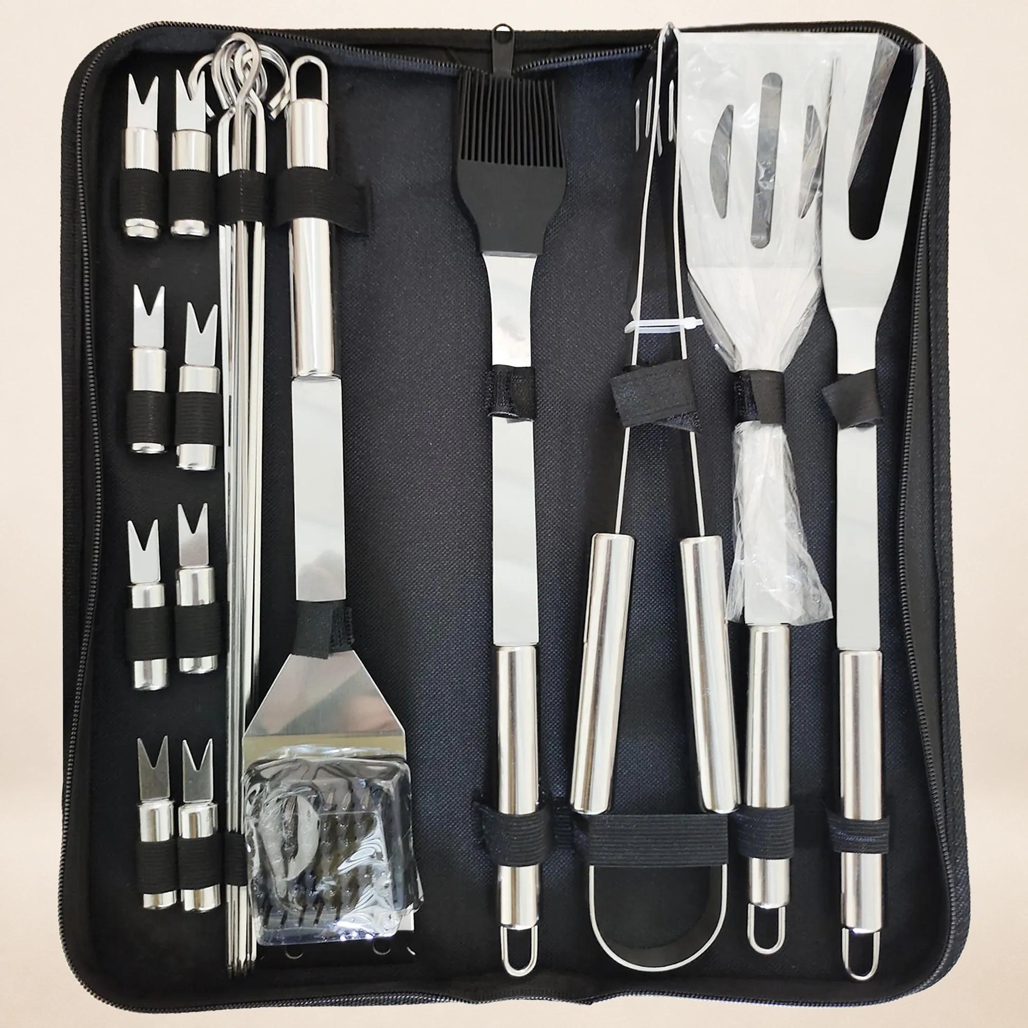 Zestaw akcesoriów do grilla w materiałowym etui MIR-HD001
