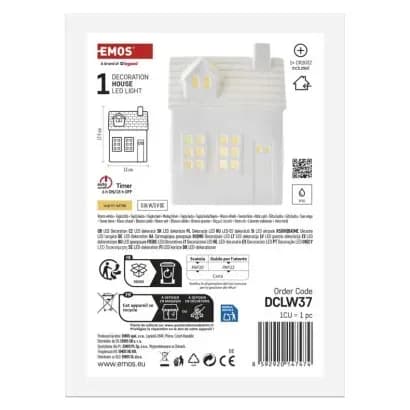 ELEGANCKI DOMEK CERAMICZNY LED – DEKORACJA ŚWIĄTECZNA EMOS DCLW37