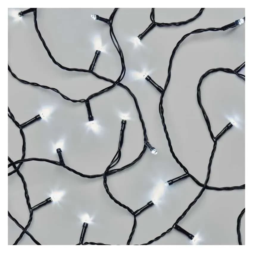 EMOS Łańcuch Choinkowy Bateryjny CLASSIC 40 LED 2,8m (Zimna Biel) – IP44 z Timerem