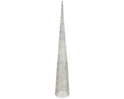 Maxi Stożek Choinka Świetlna 3200 LED 280cm – Ciepła Biel (Twinkle / Flash) Srebrny Stelaż