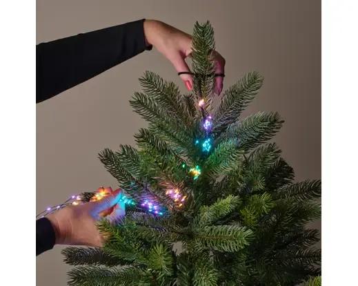 Lampki Choinkowe Micro Wire 672 LED 210cm – Multikolor z Efektem Błysku (Flashing)