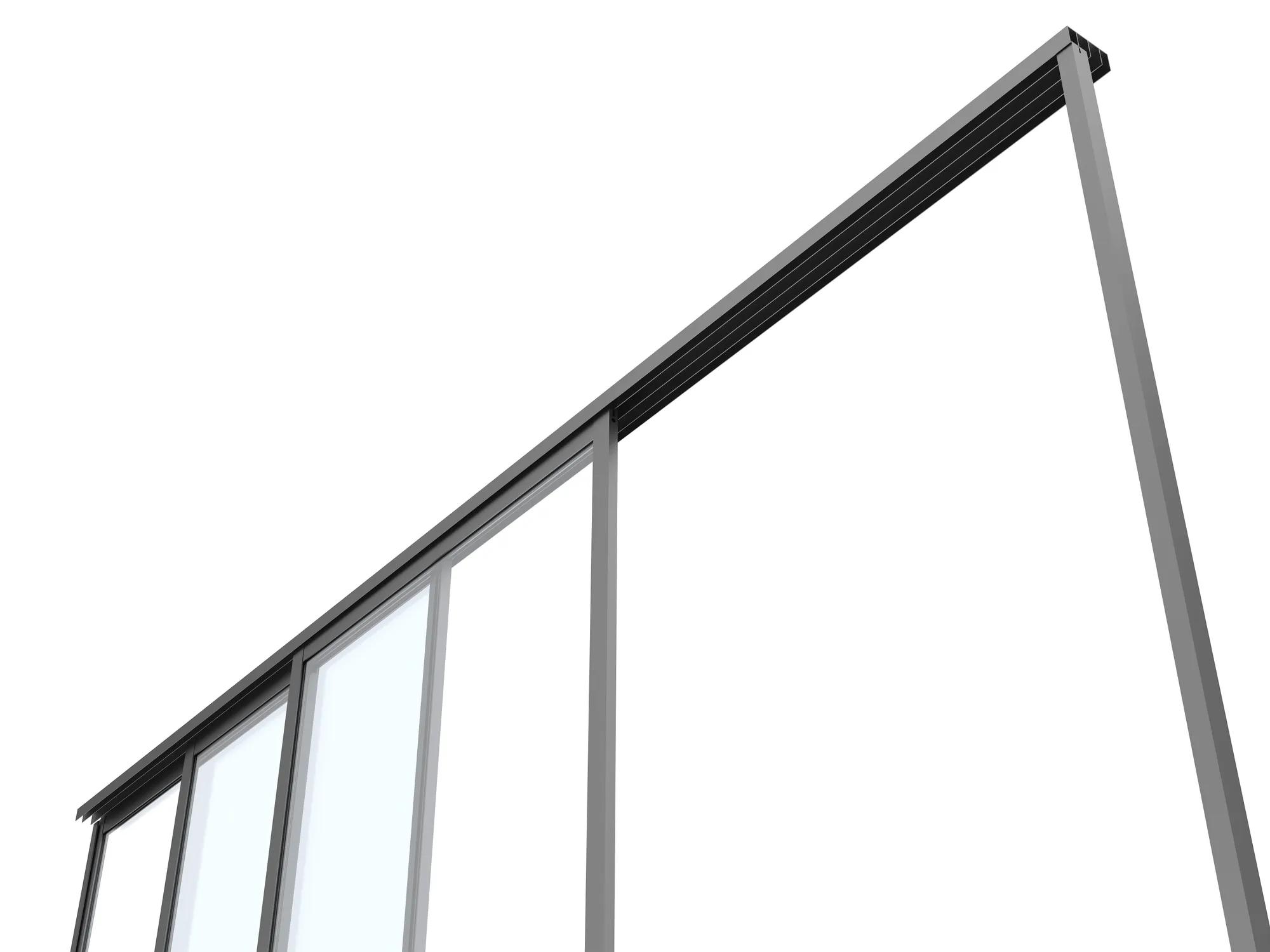 Drzwi przesuwne szklane 3M do pergoli Luxe antracytowe - zdjęcie 19
