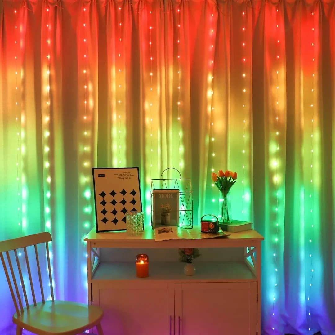 KURTYNA ŚWIETLNA LED WIZARD PCHEŁKA – 3x3M 300 LED RGB SMART APP + PILOT USB