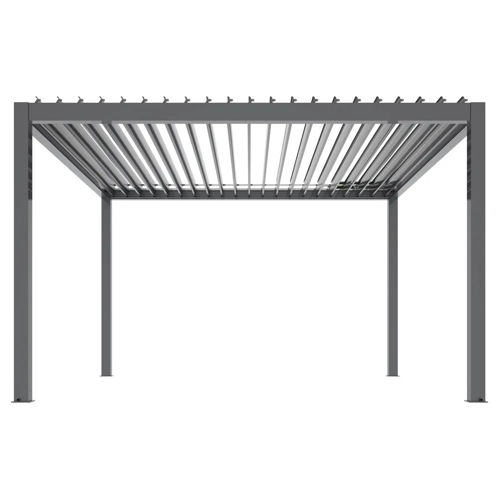 Pergola tarasowa Luxe 3 x 4 m antracytowa z LED i elektrycznym dachem - zdjęcie 14